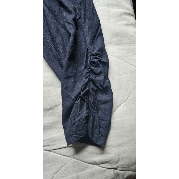 AMERICAN EAGLE Black Soft Pants Crop length Ruched Side XXS AE - Picture 7 of 7